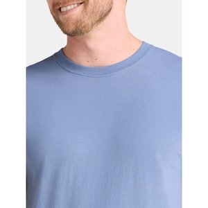Camiseta de algodón 100% para hombre, camisetas finas de verano suaves informales para Fitness, ropa de casa para hombre, camiseta sólida de manga corta con cuello redondo para hombre - Product Image 2