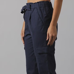 Pantalon d'hiver pour femmes fabricant OEM personnalisé pantalon cargo Streetwear taille haute multi-poches 100% coton - Product Image 3