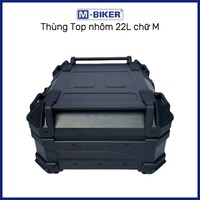 Boîte de rangement arrière pour moto de haute qualité, 20L, en aluminium en forme de M, avec couvercles d'angle ignifuges en ABS, éclairage LED, étanche
