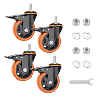 Huarui Superior Traction Orange Pvc Pp Core Fabricant de roues pivotantes à usage moyen