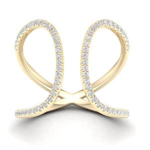 Venta caliente 14K Oro sólido 0.30CT Anillos de compromiso Joyería fina con diamantes redondos EF/VVS Lab Grown - Product Image 1