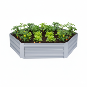 Caja de maceta de Metal para cama de jardín elevada de acero galvanizado hexagonal para exteriores para verduras, y el jardín decoración del hogar, productos al por mayor de fábrica - Product Image 1