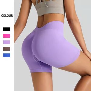 Logo personnalisé Short d'entraînement Femmes beurre doux taille haute Biker Spandex Booty Volleyball Gym Shorts pour l'été Yoga Danse - Product Image 5
