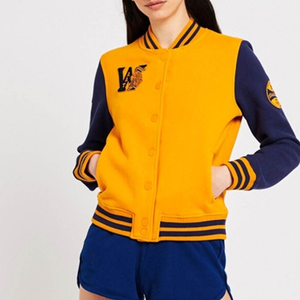 Nouveau Style meilleure qualité femmes varsité veste 100% coton broderie lettre conception printemps automne saison couleur personnalisable - Product Image 1