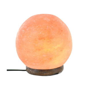 Lampe de sel de l'Himalaya en forme de globe sur base en marbre, lampe de sel de roche naturelle de forme sphérique, lampe sphérique rose artisanale, veilleuse, cadeau - Product Image 6