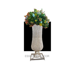 Silver Crystal Large Bowl for Fruits Round Shape Hot Selling Diamond <b>Beaded</b> Crystal Flower Storage Bowl on Base - Product Image 6