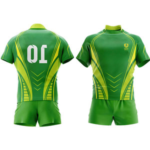 Maillot de rugby personnalisé pour hommes, qualité supérieure, polyester, manches courtes, pour entraînements d'équipe, matchs, sports de plein air - Product Image 2