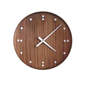 Mid-Century Modern Wooden Alarm <b>Clock</b> with <b>Gold</b> Accents Stylish Vintage Timepiece for Bedroom Office Desk Decor - Product Image 1