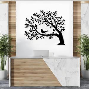 Art mural suspendu à motif vertical en métal de fer décoratif classique pour décor de chambre d'amis de salon de maison tropicale - Product Image 3