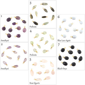 Encontrar joyería suave caída natural azul encaje ágata DIY conector chapado en oro forma irregular conectores colgantes de fianza única - Product Image 3