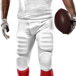 Pantalones de Práctica de Fútbol Americano con 4 Protecciones, Color Blanco y Negro, para Hombre y Jóvenes, Pantalones de Fútbol Americano Integrados con Protección - Product Image 5