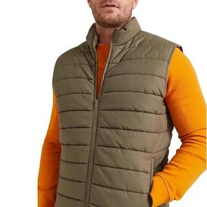 Haute qualité hommes hiver gilet capuche amovible respirant toile matériel personnalisé bouffant conception utilisation extérieure fermeture à glissière - Product Image 5