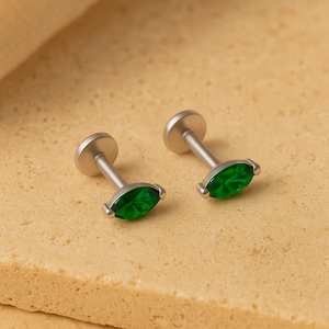 Marquise Cut <b>Titanium</b> <b>Stud</b> Earrings Trendy Jewelry for Women - Product Image 5