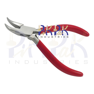 130mm Bent Chain Nose Pliers PVC Handles Smooth Jaws Spring Circlip Crimping for Jewelry Making DIY Crafts Fishing OEM Supported - Product Image 2