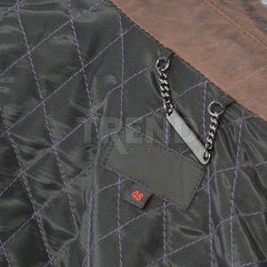 เสื้อโค้ทกันหนาวแบบบางสำหรับผู้ชาย, เสื้อโค้ทกันหนาวหนังแกะมีสไตล์ไม่เหมือนใครดีไซน์ขนยาว - Product Image 6