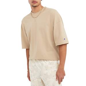 High Quality Men's Cropped <b>Boxy</b> Fit Casual Oversized <b>T</b>-<b>Shirt</b> Customizable 100% Cotton Blank <b>T</b>-<b>Shirt</b> - Product Image 1