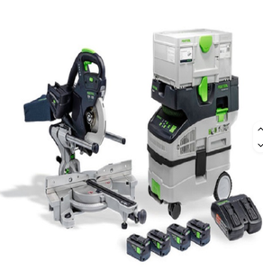 Nueva Sierra ingletadora deslizante de doble compuesto KS 120 con extractor de polvo LOC + CT 48 - Product Image 3