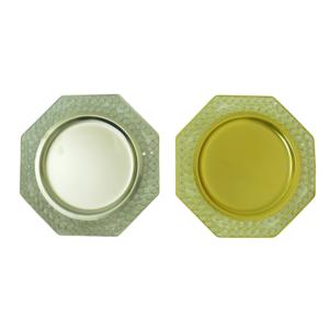 Plato de cena de metal con borde de cuentas de cristal multifuncional con juego de calidad duradera de 2 platos de cargador de servidor de alimentos redondeados - Product Image 4