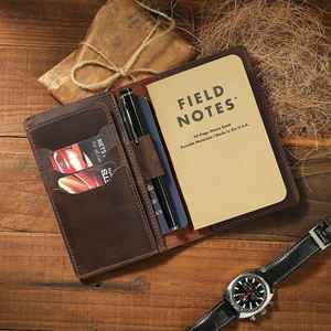 Funda de Cuero Ejecutiva para Cuaderno A5, Recargable, Resistente a Olores, Cómoda para el Trabajo de Oficina - Product Image 3