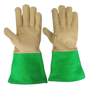 Gants de travail de soudage TIG en cuir fendu grain de vachette de meilleure performance Gants de sécurité anti-étincelles ignifuges anti-chaleur - Product Image 3