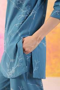 Conjunto Palazzo floral punteado, conjunto de dos piezas hecho a mano, uso diario, producto a granel, Conjunto Clásico de algodón puro personalizado - Product Image 2