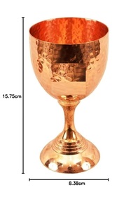 Premium <b>Copper</b> <b>Glass</b> Tumbler With Antique Appeal Perfect For Authentic Ayurvedic Health Benefits And Traditional Home Styling - Product Image 2