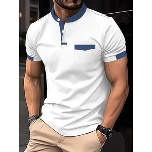 Premium Quality Men's Casual Short Sleeve for Shirts Knitted 100% Cotton Breathable Custom Logo <b>Golf</b> Wear - Product Image 1