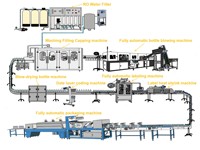 Ligne de production de bouteilles PET de 500 ml, machine de remplissage d'eau et machine de soufflage de bouteilles