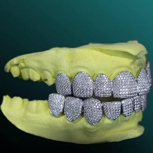 Our Exclusive Collection of Designer Grillz Made in 925 Sterling <b>Silver</b> Featuring with Moissanite Diamonds for Men and Women. - Product Image 2