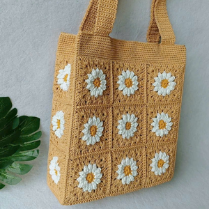 Bolso de ganchillo para mujer, bolso de mano de ganchillo, bandolera de hombro tejida, bonito bolso de ganchillo para niñas, OEM hecho en Vietnam - Product Image 5