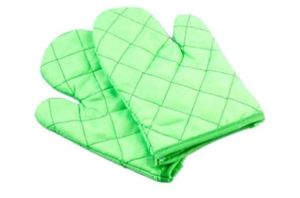 100% mitaines de four en coton biologique pliable et réutilisable motif imprimé écologique personnalisé pour les mitaines de cuisine BBQ - Product Image 2