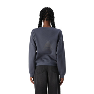 Luxury Quality Winter <b>Women's</b> Cropped Pullover Hooded <b>Sweatshirt</b> 100% Cotton <b>Long</b> Sleeve Customized Printing Front Logo Option - Product Image 2