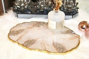 Resin Decorative <b>Tray</b> in Multiple Colors Round Shape Home Decor Resin <b>Tray</b> High Quality - Product Image 6