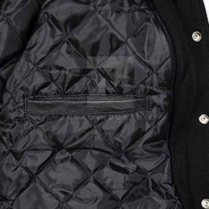 Chaqueta Letterman Personalizada de Alta Calidad, 100% Algodón, Cuello Alto, Transpirable, Ecológica, Talla Grande para Adultos, Chaqueta de Invierno - Product Image 6