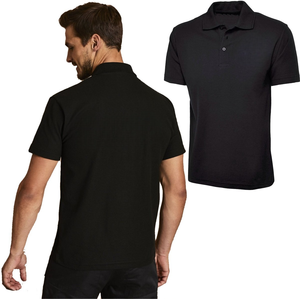 <b>Half</b> Sleeve Solid Garment Dyed Breathable 220g Knitted Polyester/Cotton <b>Button</b> Front <b>Shirt</b> Workwear for Men - Product Image 6