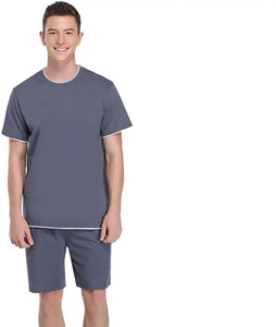 Conjuntos deportivos innovadores de verano para hombre, con logotipo personalizado, de dos piezas, camiseta y pantalones cortos, para entrenamiento y jogging, OEM. - Product Image 1