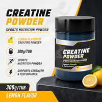 Complément de créatine en poudre 300g Créatine monohydrate saveur citron Nutrition sportive pour la force musculaire et les performances Marque privée