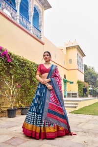 Último diseñador Algodón puro Seda Impreso Lehenga Choli Fab Zone Impresión digital de alta calidad Elegante Étnico Adultos Fiestas especiales - Product Image 2