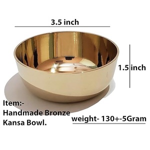 Bols authentiques en laiton poli vintage - Durables et personnalisables pour les mariages et l'usage domestique - Fabriqués à la main - Vente en gros mondiale - Product Image 2