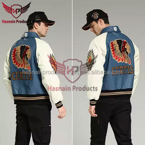 Veste de moto d'hiver pour hommes, élégante, personnalisée, en cuir véritable de haute qualité, broderie de capuche à col montant, vêtements d'extérieur personnalisés pour motocyclistes - Product Image 2