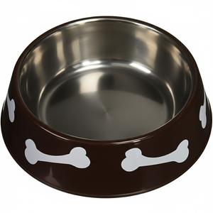 Bol pour animaux de compagnie en acier inoxydable perlé en laiton décoratif au design admirable avec base en caoutchouc antidérapante pour chiens à bon prix - Product Image 3