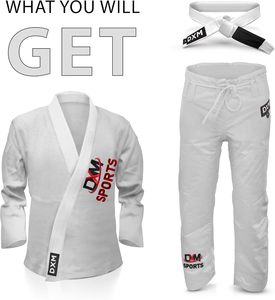 ชุดผ้าฝ้าย preshrunk Jitsu GI น้ำหนักเบาซักได้เสื้อศิลปะการต่อสู้แบบปรับแต่งได้สำหรับผู้ใหญ่ - Product Image 3