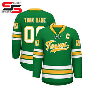 Jersey de hockey sobre hielo sublimado, sarga bordada, Jersey deportivo de tela gruesa - Product Image 6