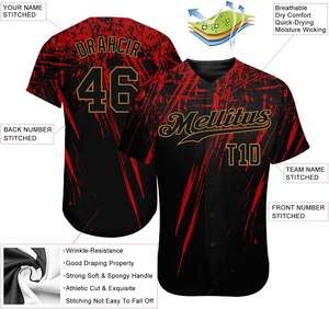 เสื้ออเมริกันฟุตบอลแบบกำหนดเอง เสื้อเบสบอลซอฟต์บอลสำหรับทีม ชุดเบสบอลแขนครึ่งแบบกำหนดเองพร้อมกระดุม - Product Image 6