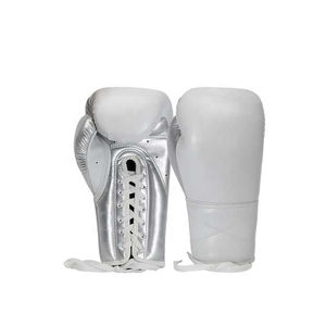 Guantes de Boxeo Profesionales Hechos a Medida de Alta Calidad, Cuero Genuino Premium, Absorben la Humedad, Cierre con Cordones para Exteriores - Product Image 1