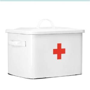 Couleur blanche propre de conteneur galvanisée par métal de conception standard parfaite pour des pots de stockage d'accessoires d'hôpital fabriqués en Inde - Product Image 1