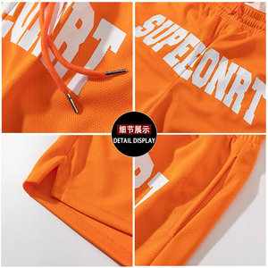 Fabricant de shorts en polyester extensible personnalisés pour hommes au-dessus du genou entrejambe de 5 pouces Streetwear caractéristique respirante - Product Image 2