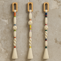 Boule de sphéricité unique enveloppée de plusieurs couleurs Tentures murales à bulles de macramé Art Designs Décoration intérieure Décoration murale pour Boho Home