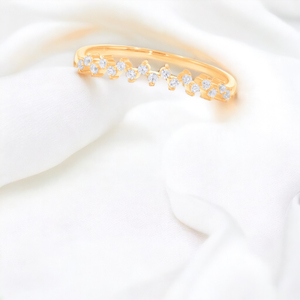 แถบเพชรชิ้นเอก0.50 CT รอบห้องปฏิบัติการเติบโตเพชรผู้ชายวงทอง14K ขายส่ง OEM - Product Image 1