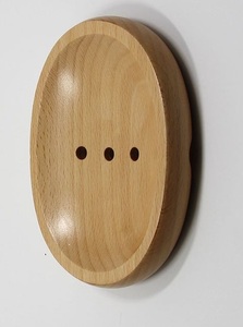 จานสบู่ไม้เป็นมิตรกับสิ่งแวดล้อมทำด้วยมือถาดไม้ทรงรีพื้นผิวเรียบอุปกรณ์ห้องน้ำที่ยั่งยืนทนทาน - Product Image 3